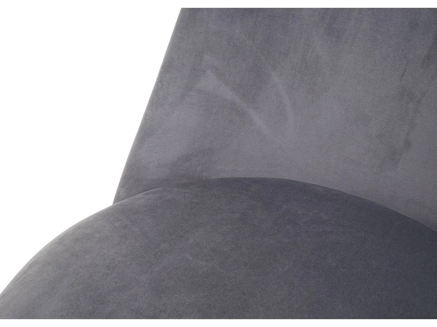 Krzesło do jadalni MCW-H28 (zestaw 6 sztuk),  szary, czarne nogi, aksamit