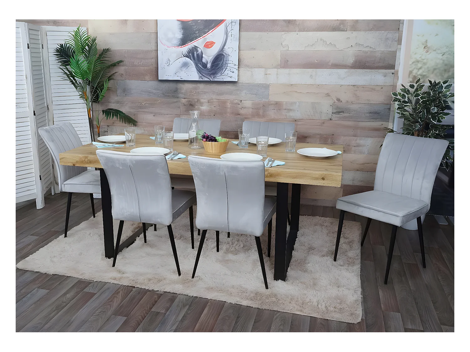 MCW-K16 eetkamerstoel (set van 2),  lichtgrijs