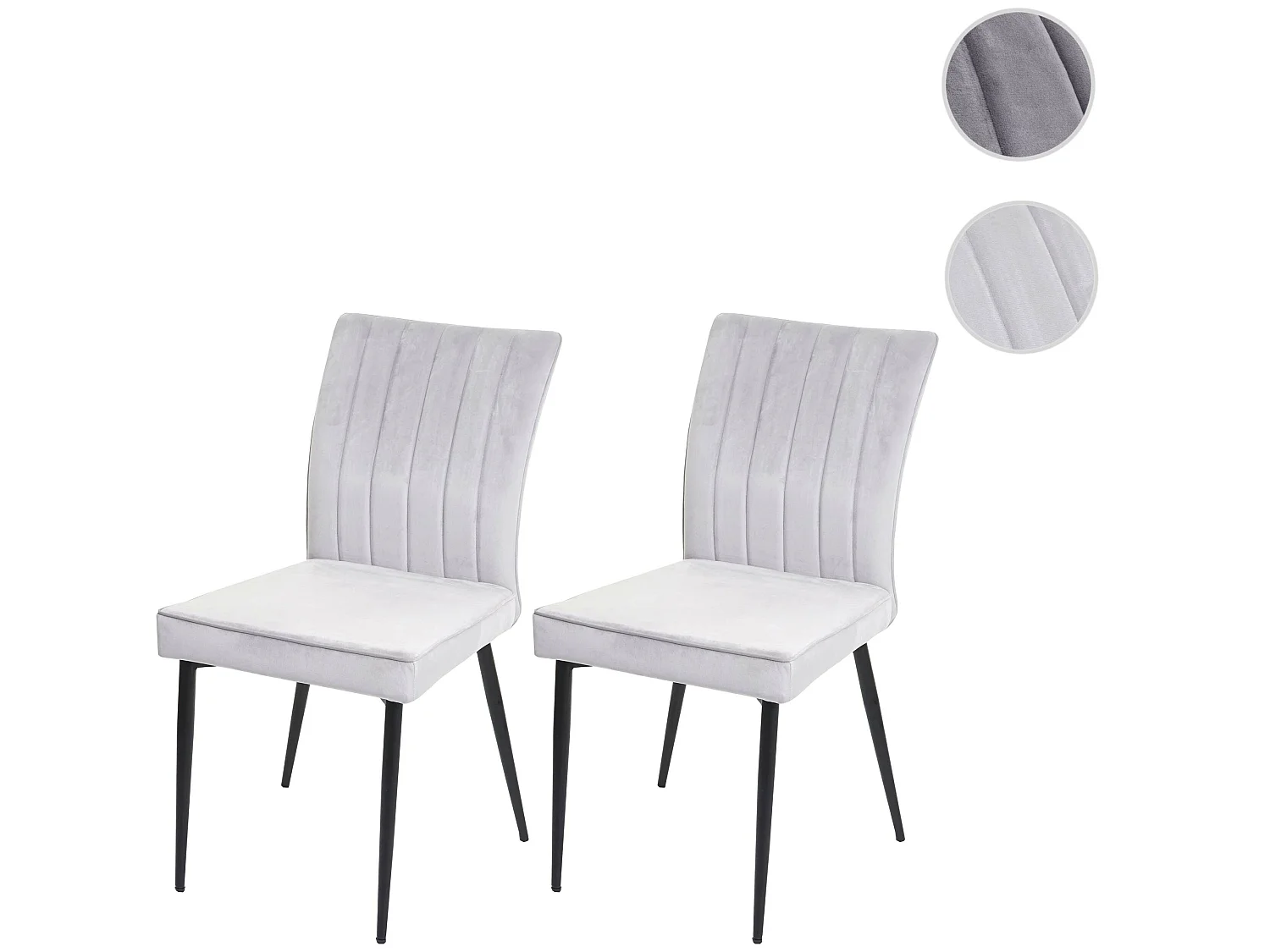 MCW-K16 eetkamerstoel (set van 2),  lichtgrijs