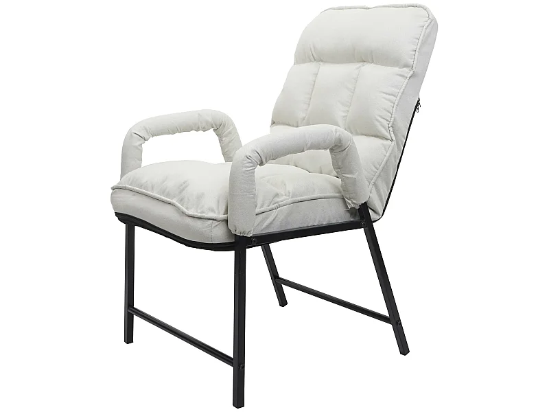 Chaise de salle à manger MCW-K40,  tissu/textile crème-beige