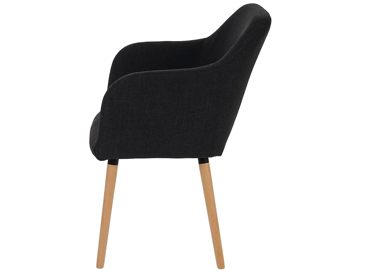 Chaise de salle à manger Vaasa T381 (lot de 6),  tissu, gris foncé