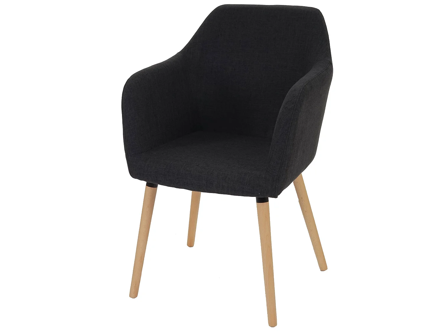 Chaise de salle à manger Vaasa T381 (lot de 6),  tissu, gris foncé