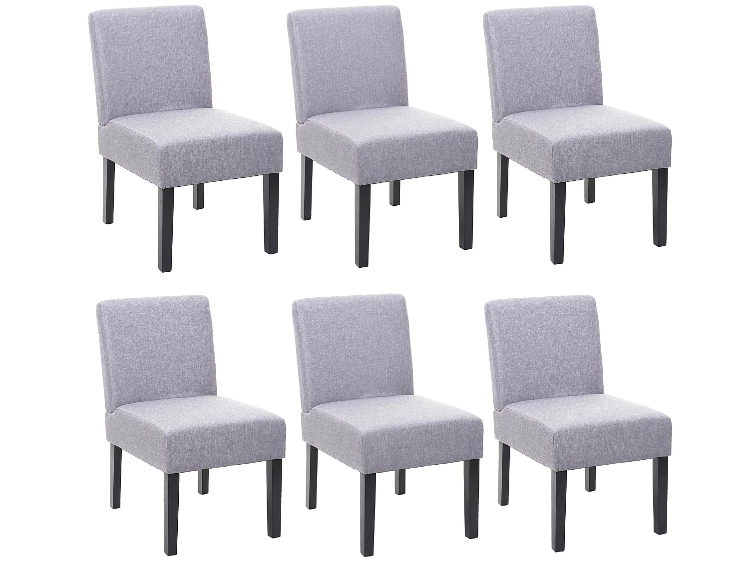 Cadeira de jantar MCW-F61 (conjunto de 6),  cinzento