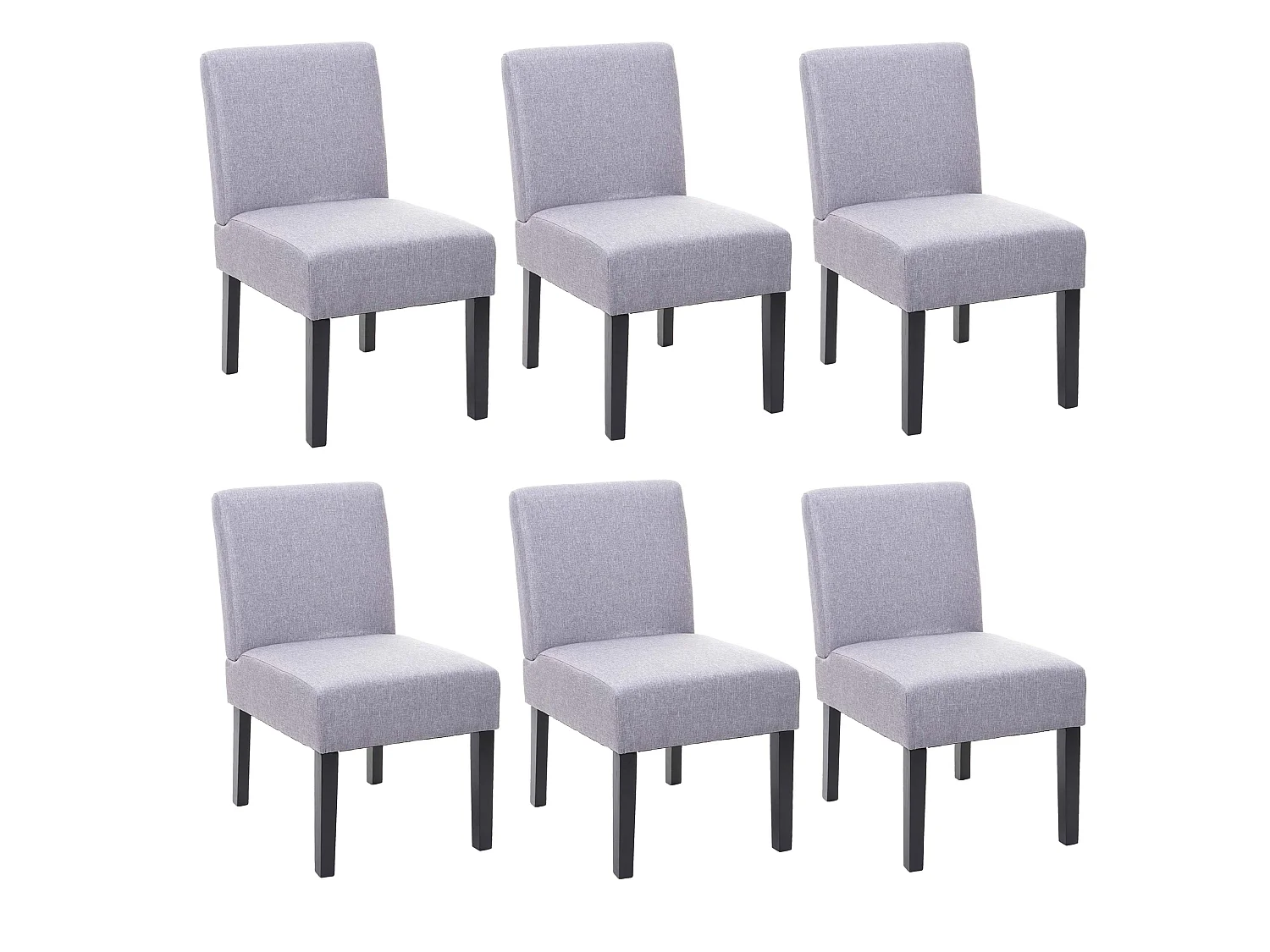 Cadeira de jantar MCW-F61 (conjunto de 6),  cinzento