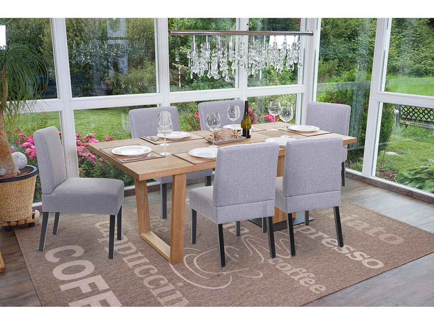 Cadeira de jantar MCW-F61 (conjunto de 6),  cinzento