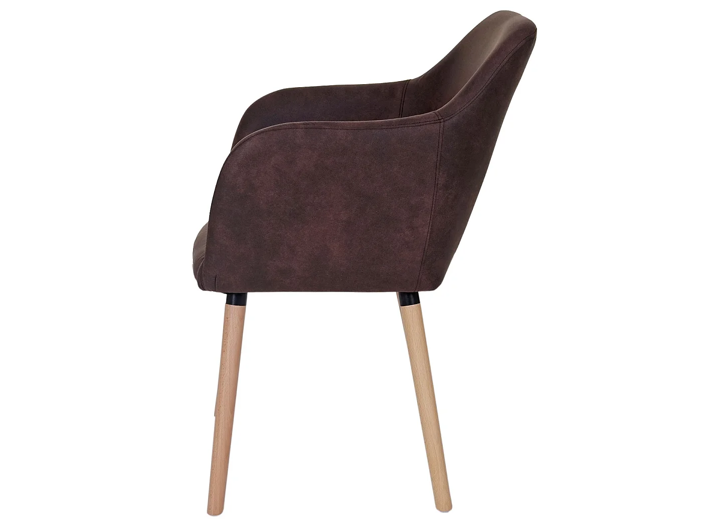 Chaise de salle à manger Vaasa T381 (lot de 6),  tissu, vintage marron foncé