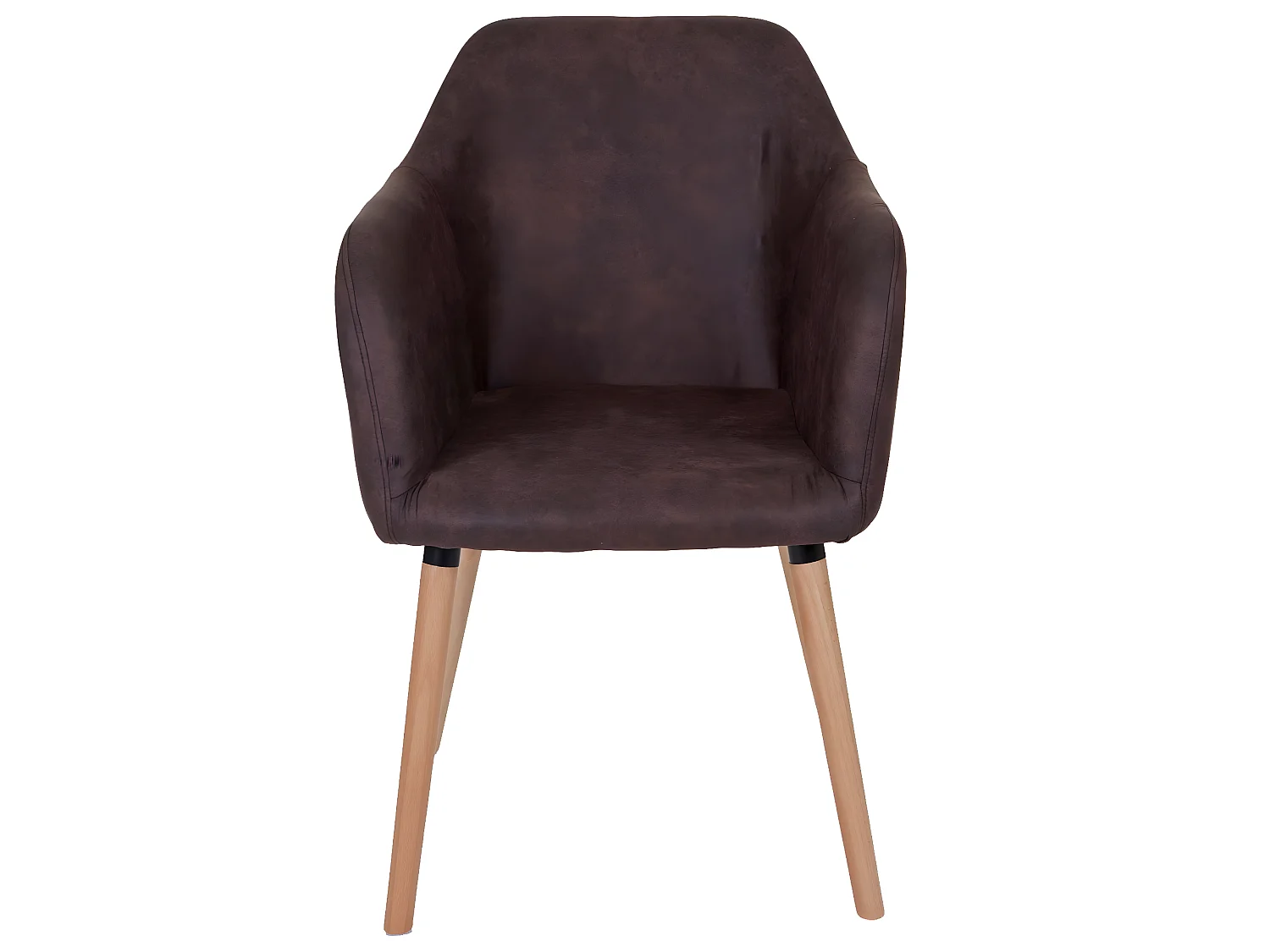 Chaise de salle à manger Vaasa T381 (lot de 6),  tissu, vintage marron foncé