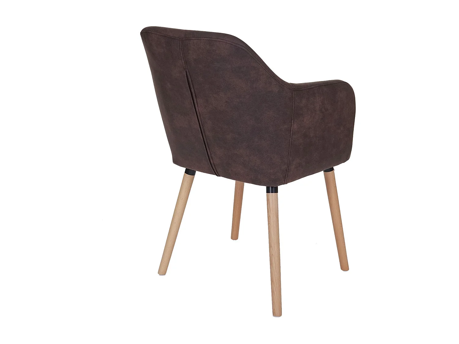 Chaise de salle à manger Vaasa T381 (lot de 6),  tissu, vintage marron foncé