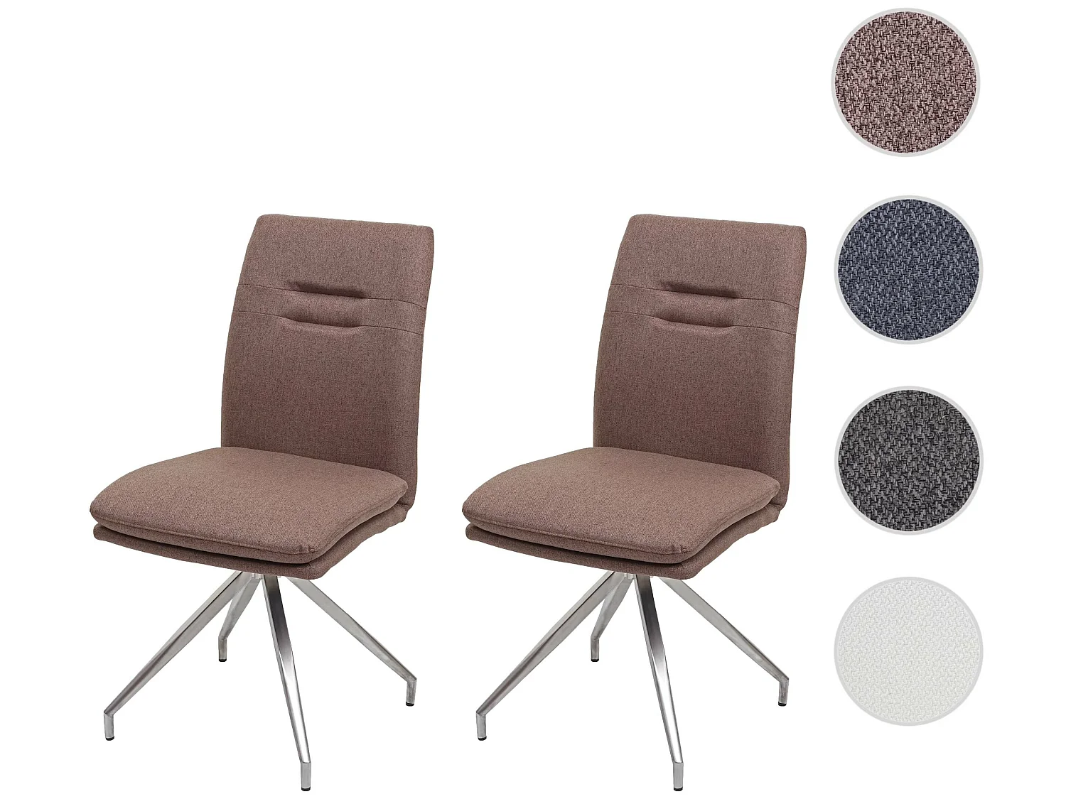 Eetkamerstoel MCW-H70 (set van 2),  bruin