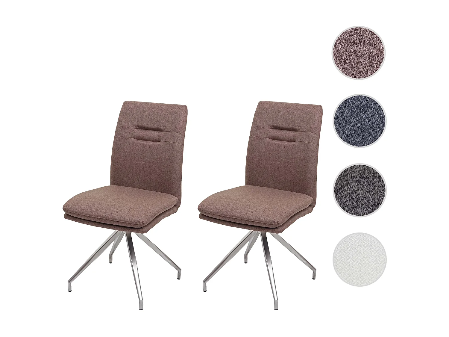 Esszimmerstuhl MCW-H70 (2er-Set), Braun