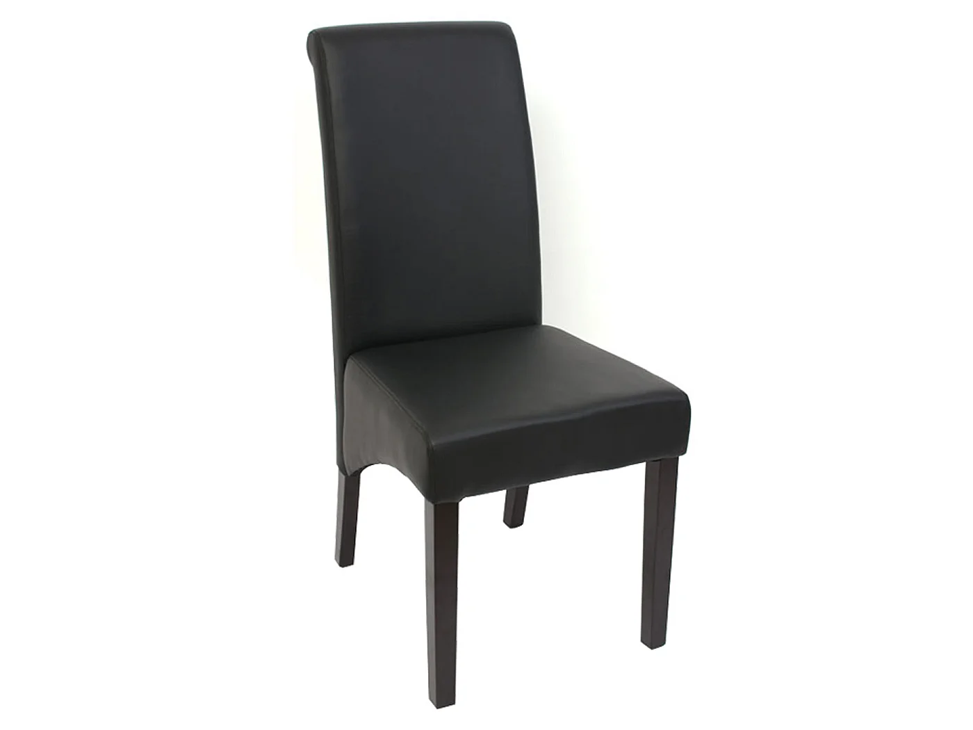 Chaise de salle à manger M37 (lot de 6),  similicuir mat, noir, pieds foncés