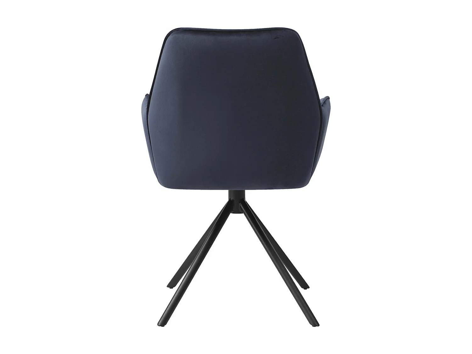 Esszimmerstuhl MCW-G67, Anthrazit-blau, Beine schwarz