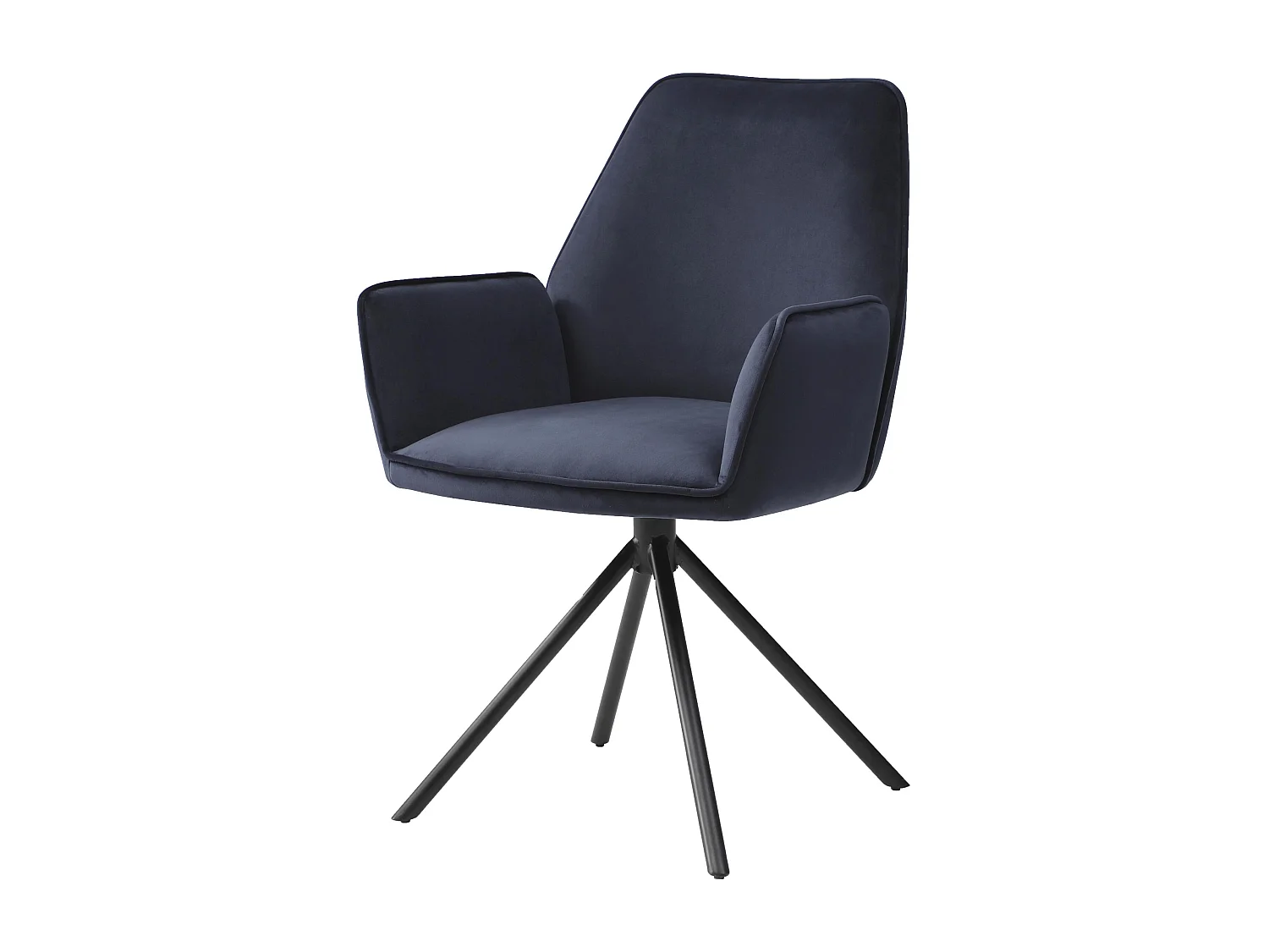 Eetkamerstoel MCW-G67,  antracietblauw, zwarte poten