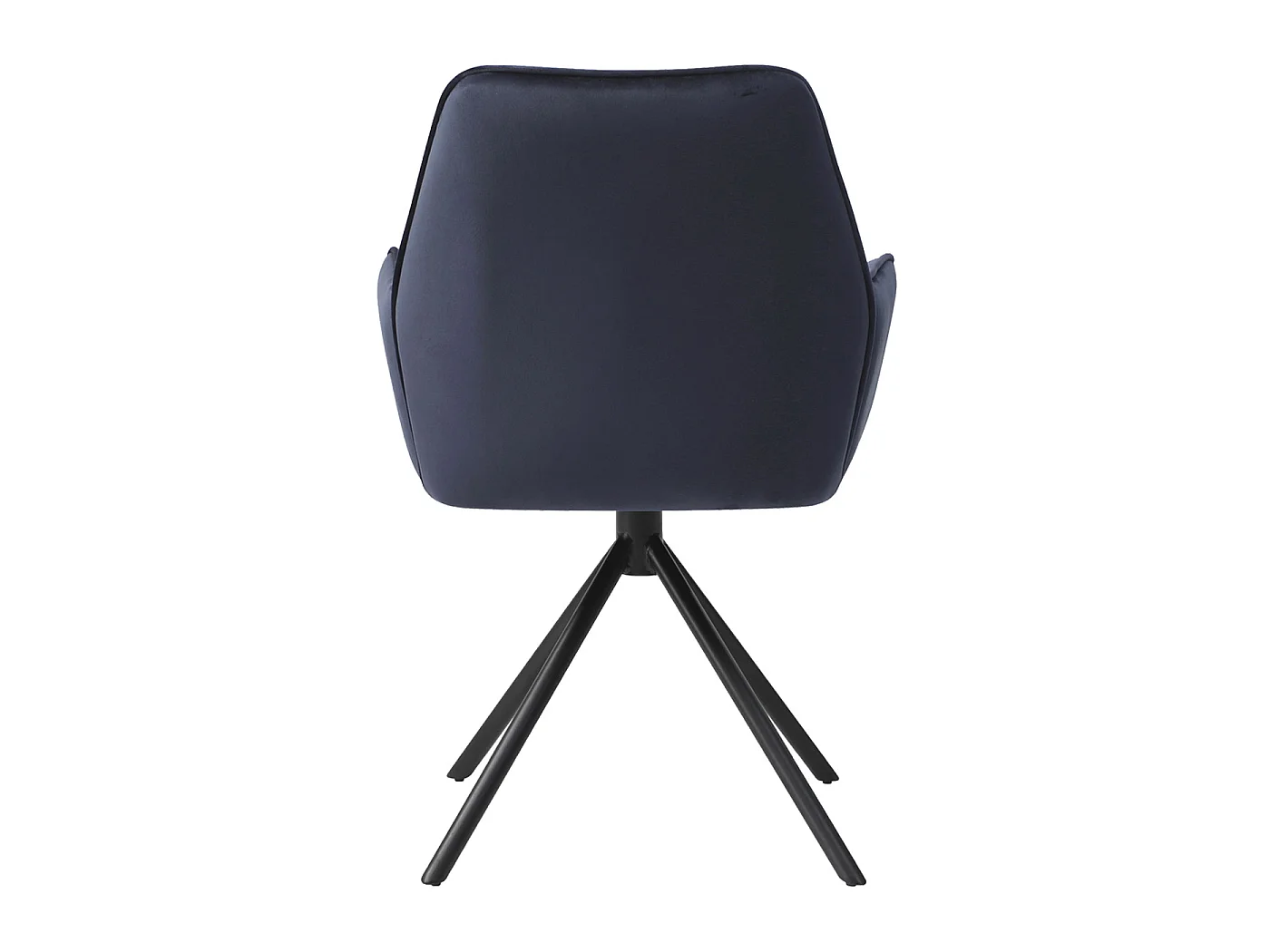 Esszimmerstuhl MCW-G67, Anthrazit-blau, Beine schwarz