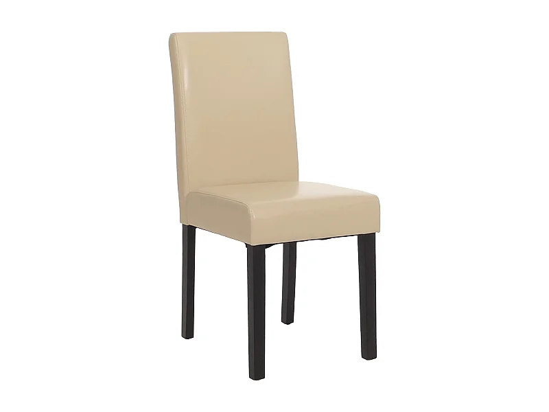 Chaise de salle à manger Littau,  crème, pieds foncés