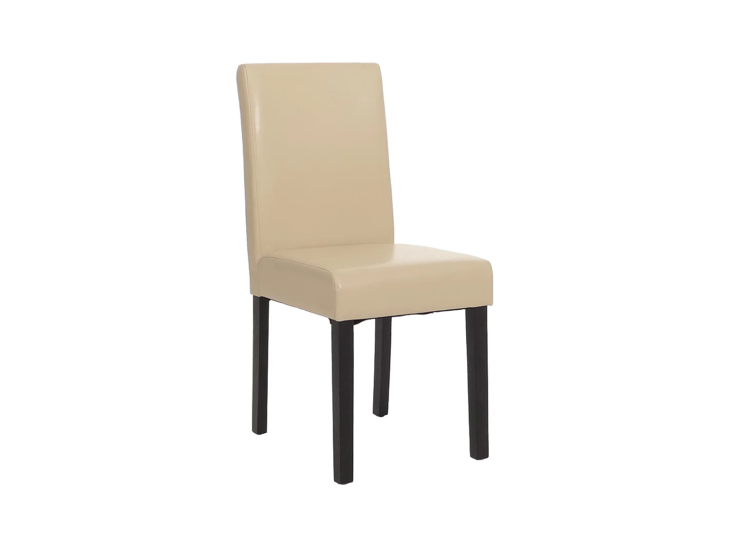 Chaise de salle à manger Littau,  crème, pieds foncés