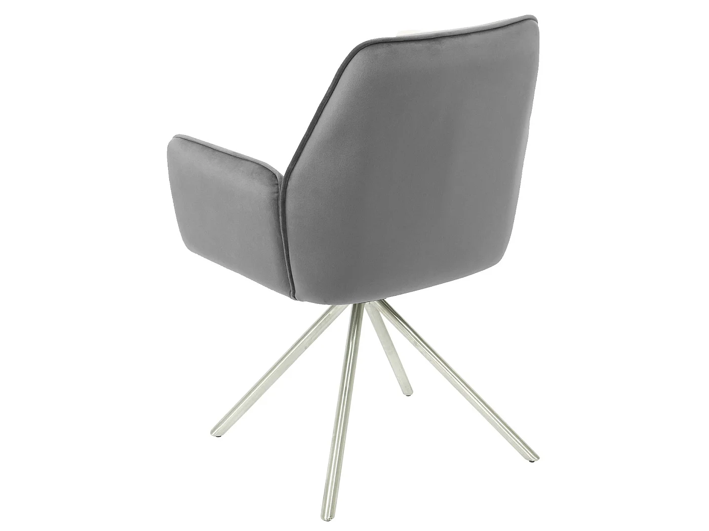 Chaise de salle à manger MCW-G67,  gris foncé, inox