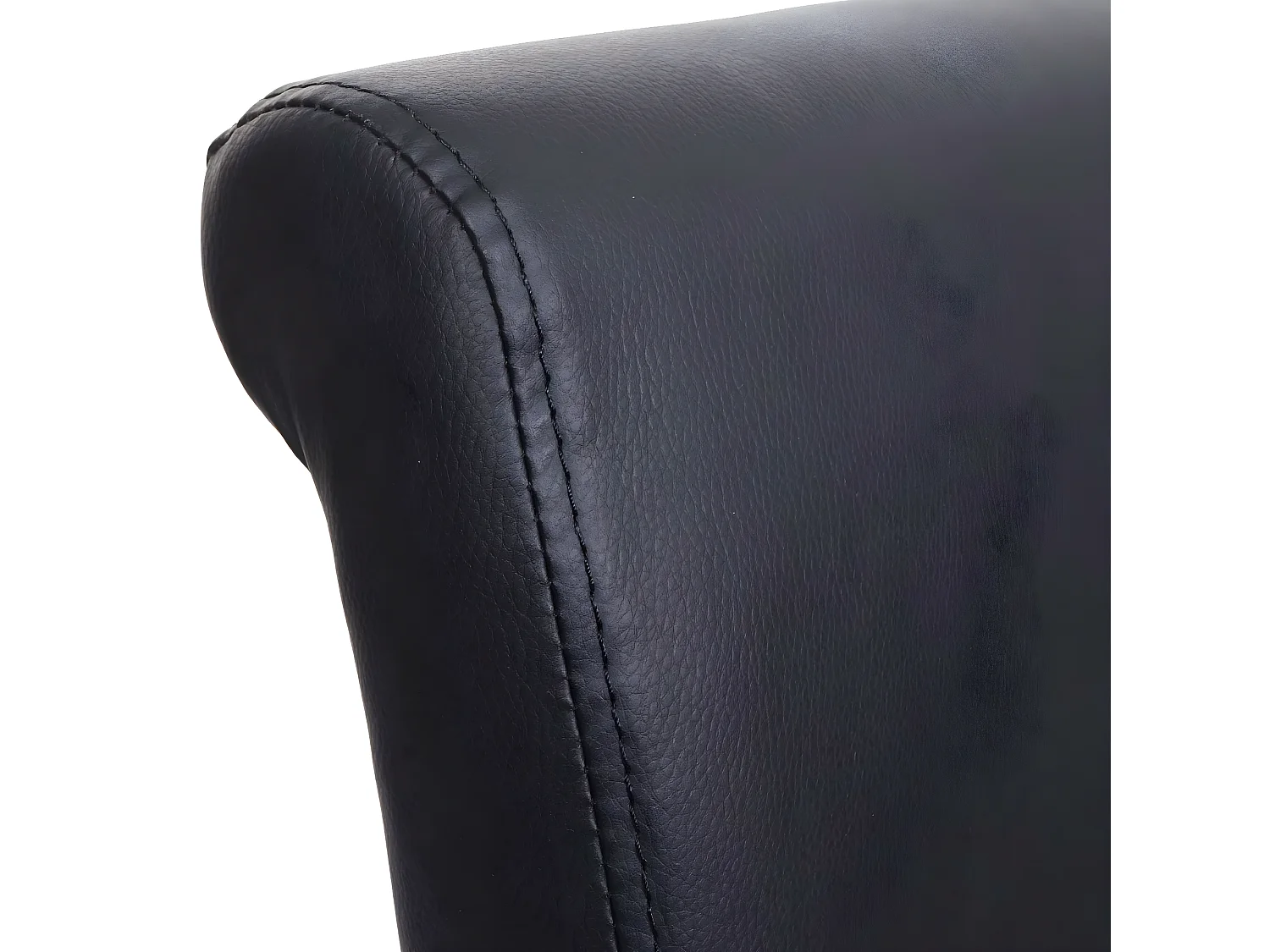 Chaise de salle à manger Cesena (lot de 2),  similicuir mat, noir, pieds clairs