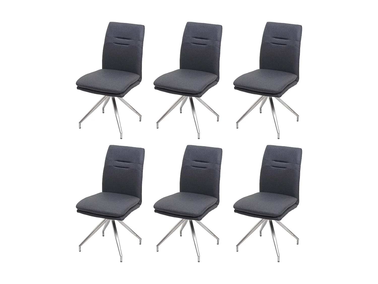 Krzesło do jadalni MCW-H70 (zestaw 6 sztuk),  ciemnoszary