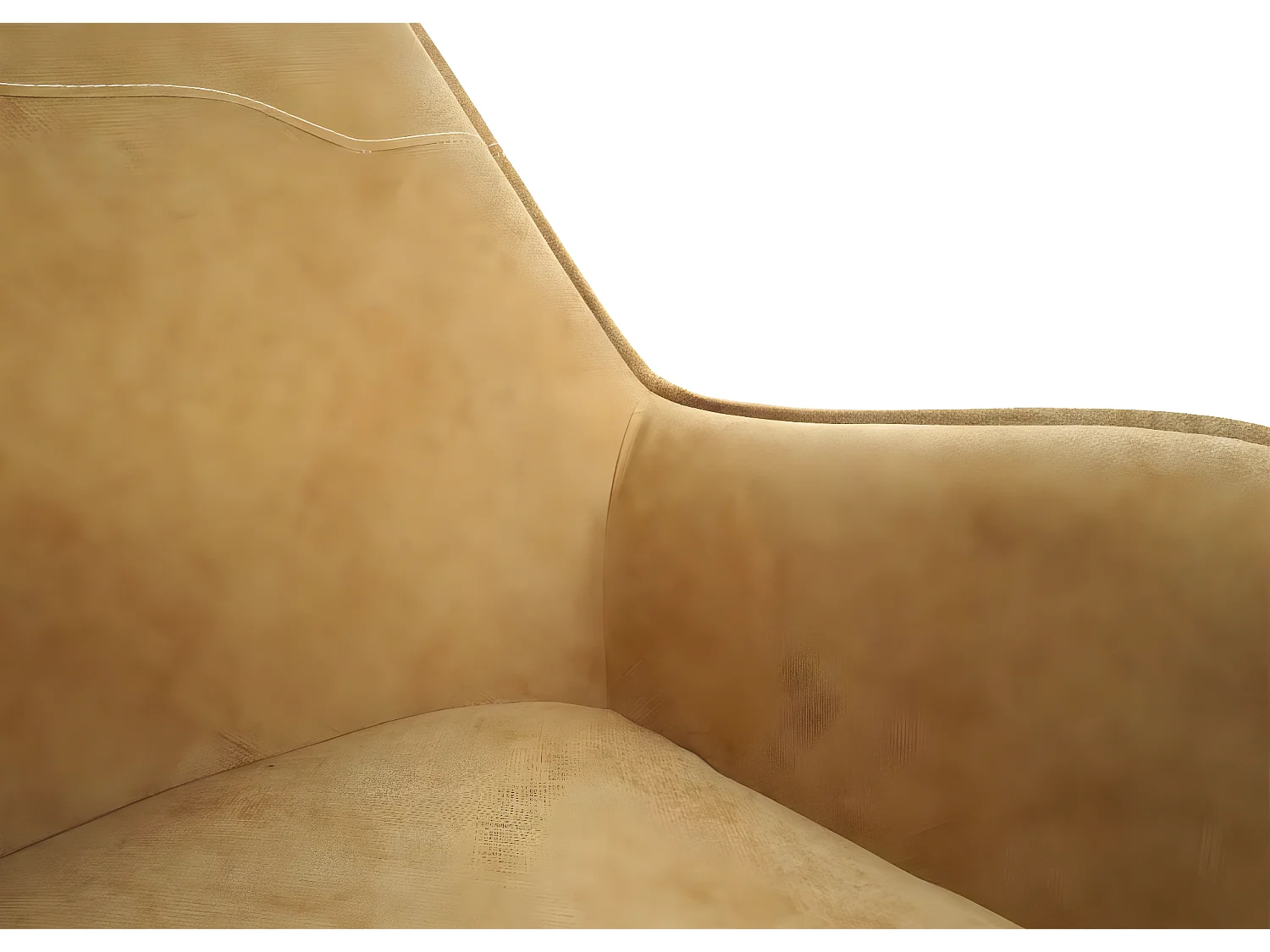 Set 6x sedie imbottite con braccioli MCW-K15 struttura treppiede tessuto giallo