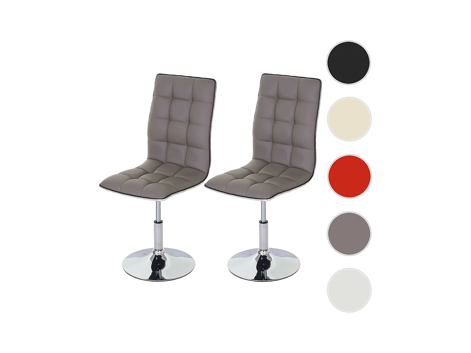 Krzesło do jadalni MCW-C41 (zestaw 2 szt.),  szaro-beżowe