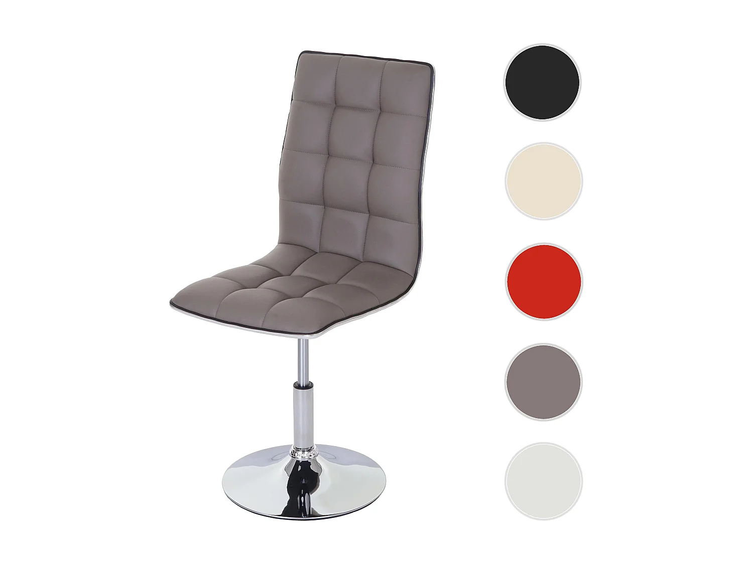 Chaise de salle à manger MCW-C41 pivotante,  taupe