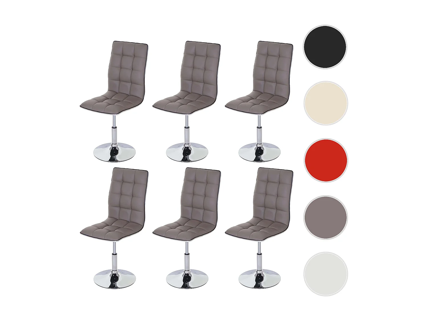 Chaise de salle à manger MCW-C41 (lot de 6),  taupe