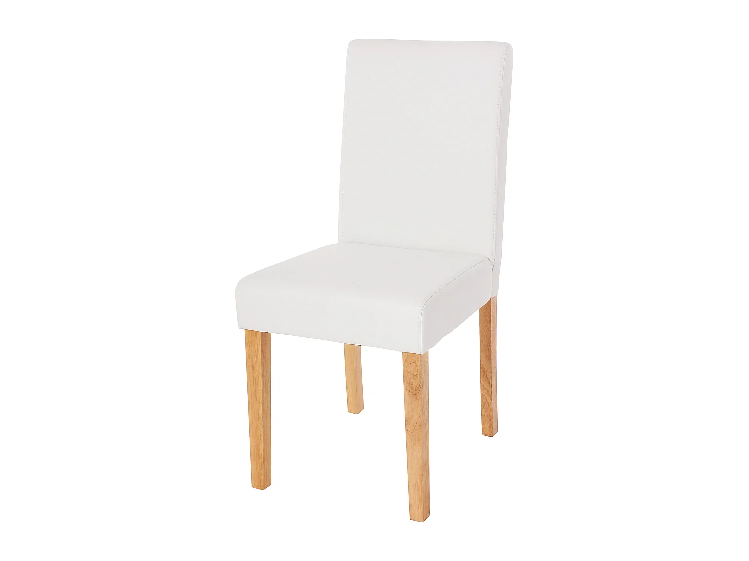 Chaise de salle à manger Littau,  blanc mat, pieds clairs