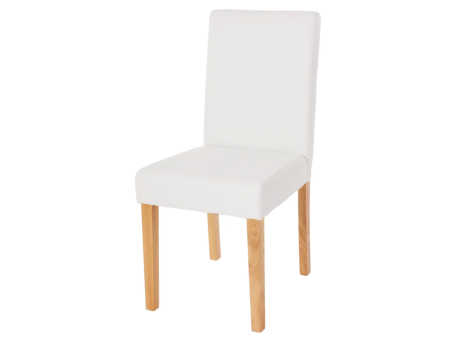 Chaise de salle à manger Littau,  blanc mat, pieds clairs