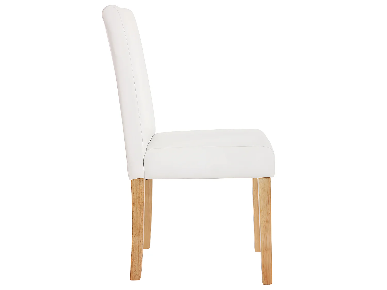 Chaise de salle à manger Littau,  blanc mat, pieds clairs