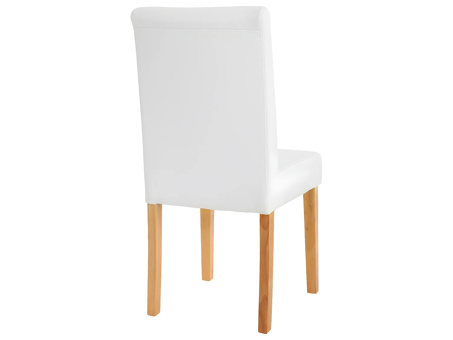 Chaise de salle à manger Littau,  blanc mat, pieds clairs