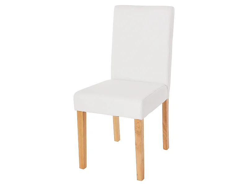 Chaise de salle à manger Littau,  blanc mat, pieds clairs