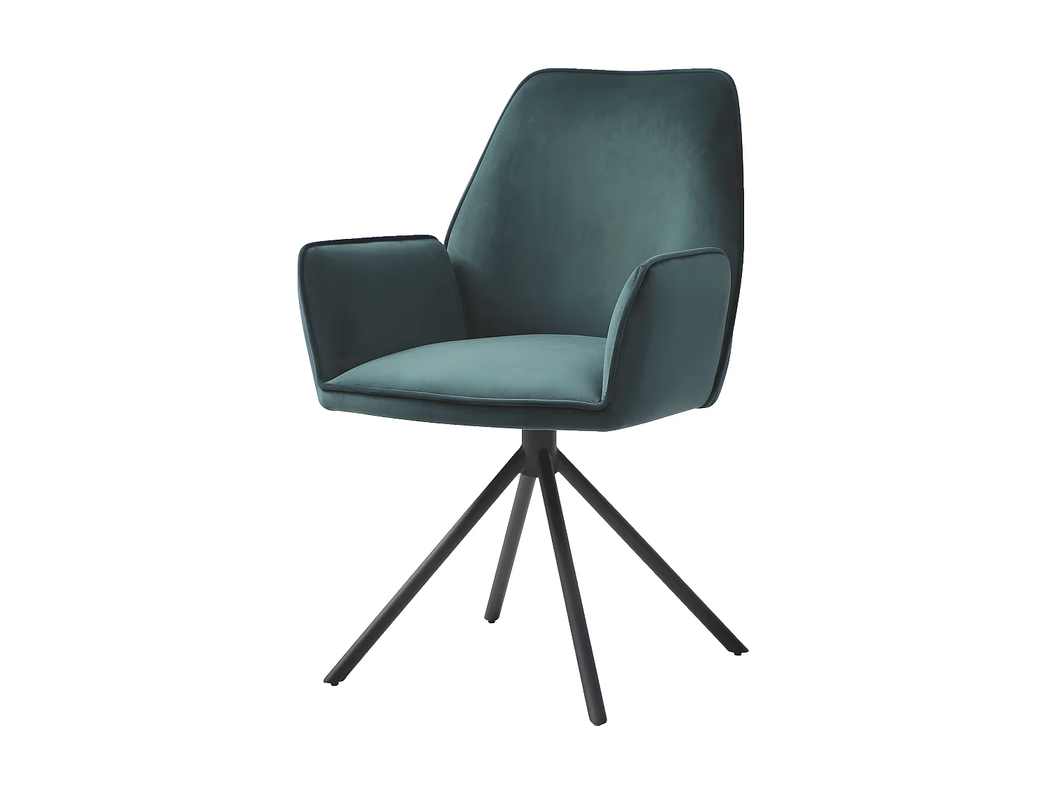 Eetkamerstoel MCW-G67 (set van 6),  groen, zwarte poten