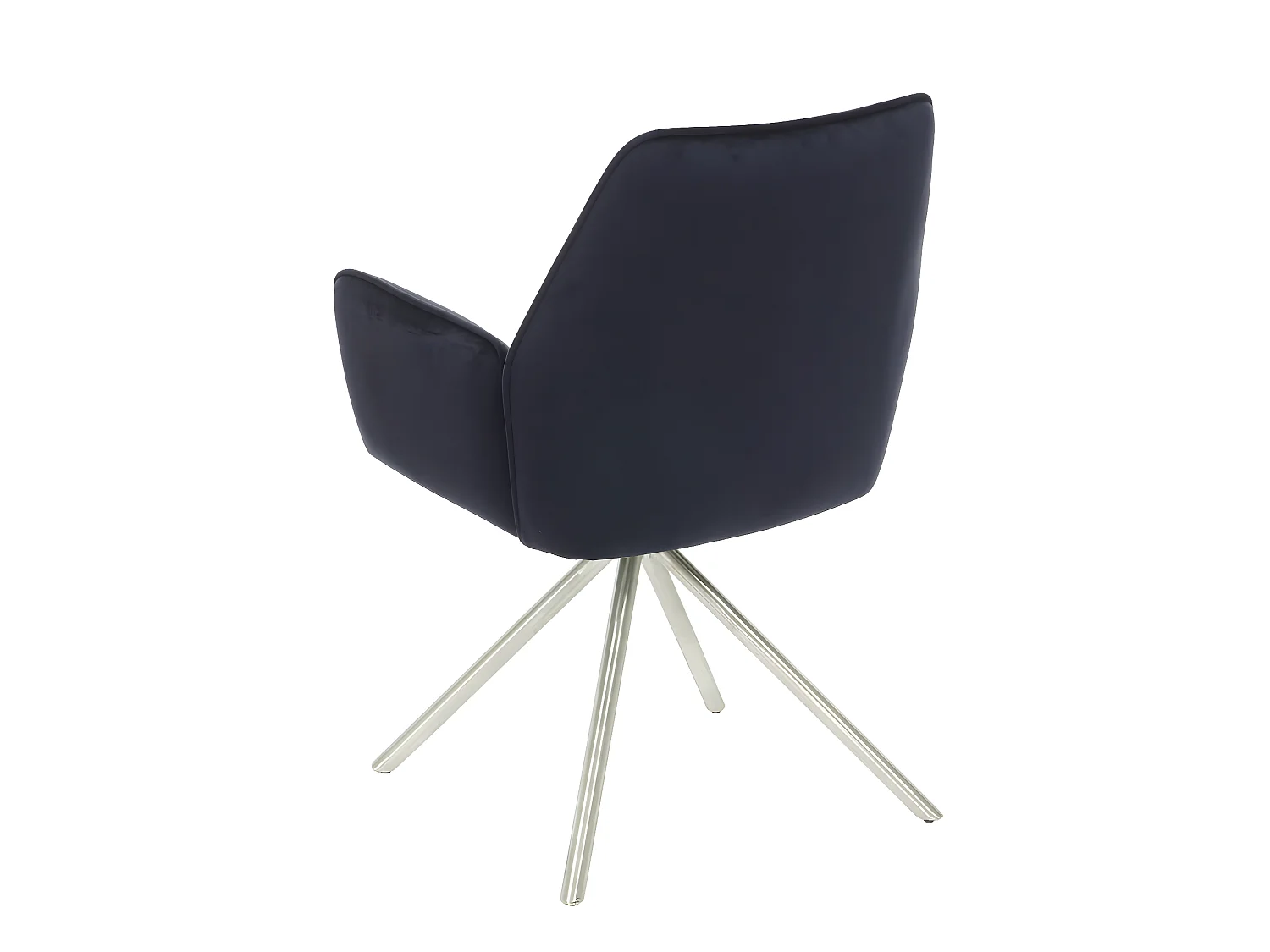 Chaise de salle à manger MCW-G67 (lot de 6),  anthracite-bleu, inox