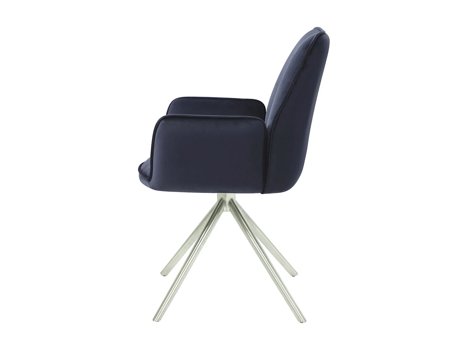 Esszimmerstuhl MCW-G67, Anthrazit-blau, Edelstahl