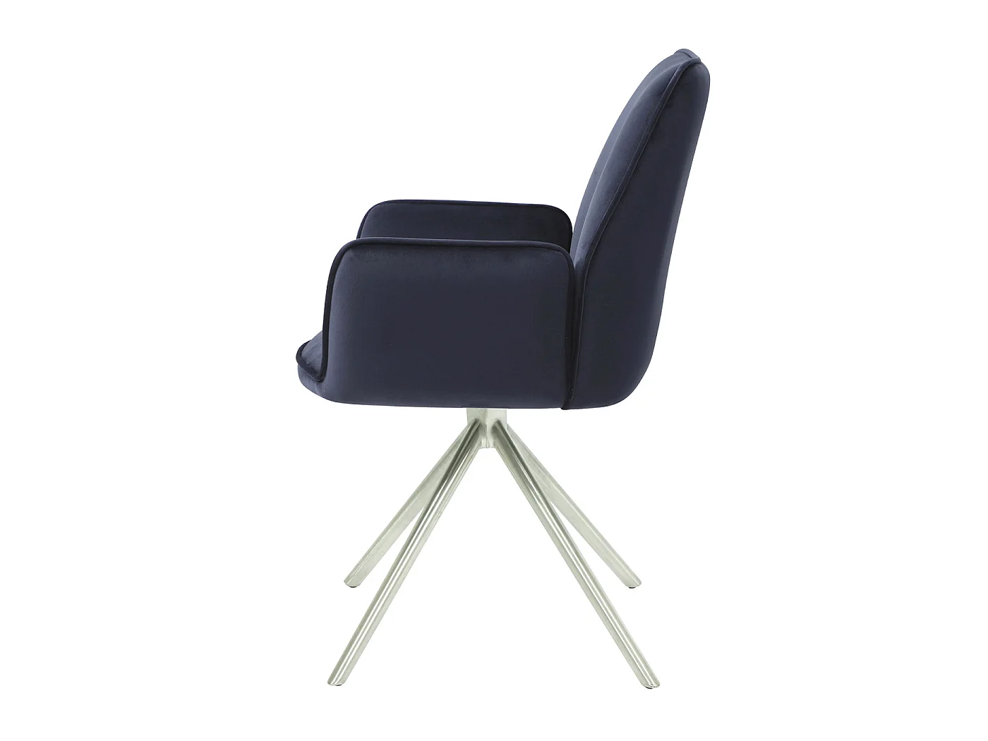 Esszimmerstuhl MCW-G67, Anthrazit-blau, Edelstahl