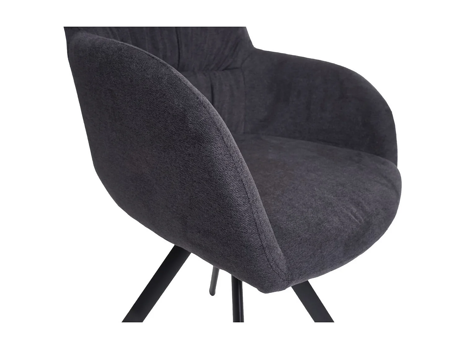 Chaise de salle à manger MCW-J69 (lot de 6),  anthracite