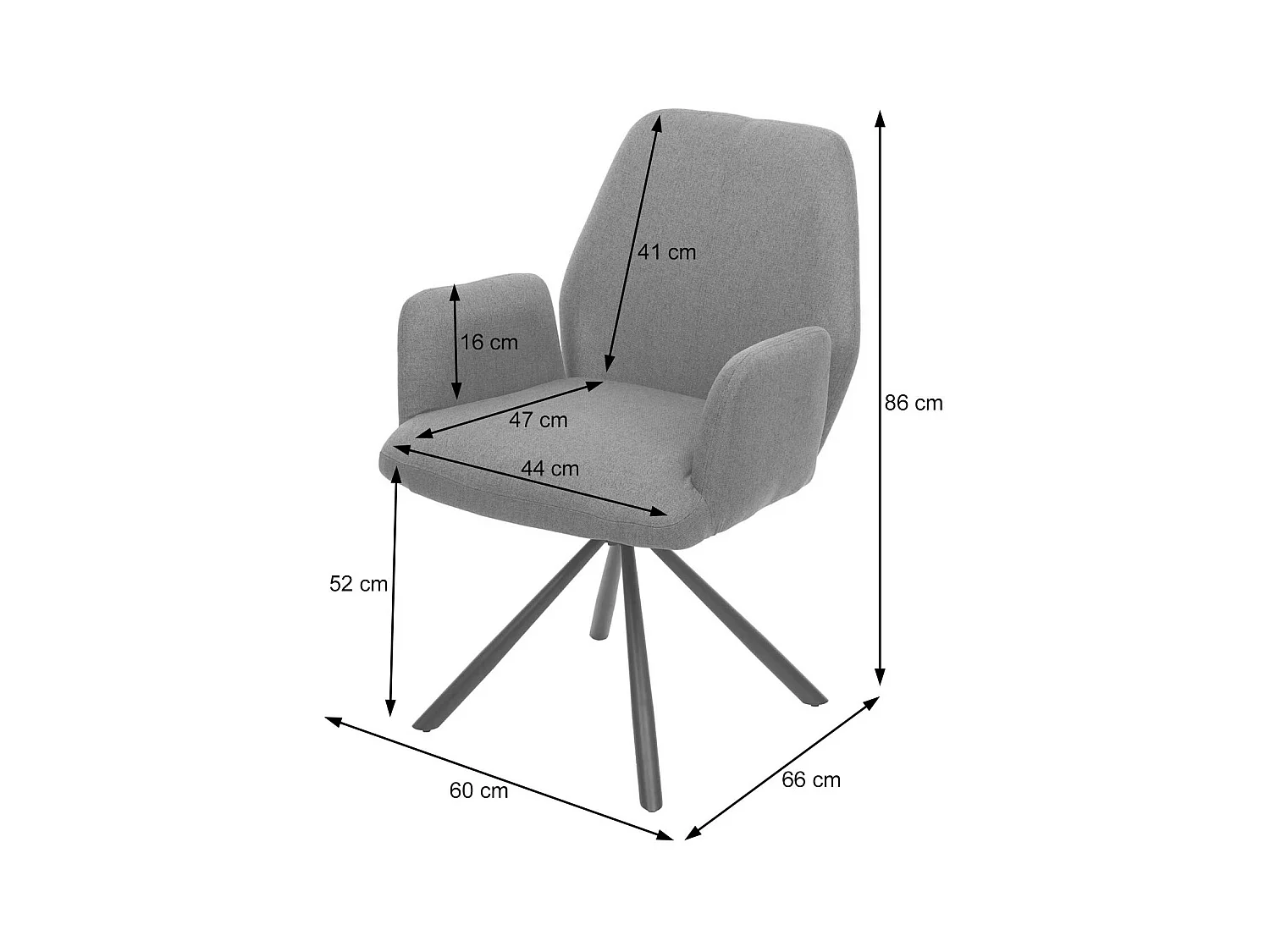 Chaise de salle à manger MCW-H71,  brun