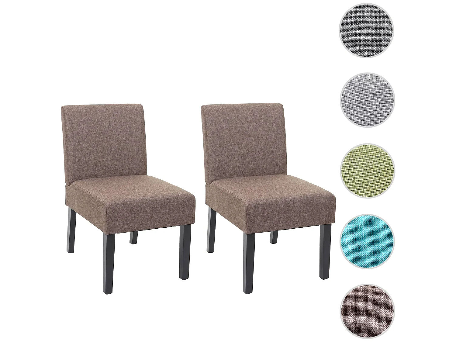 Esszimmerstuhl MCW-F61 (2er-Set), Braun