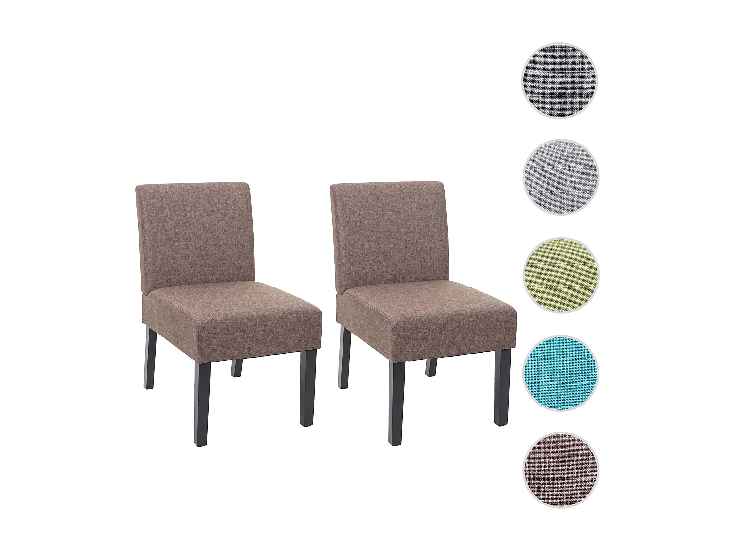 Cadeira de jantar MCW-F61 (conjunto de 2),  castanho