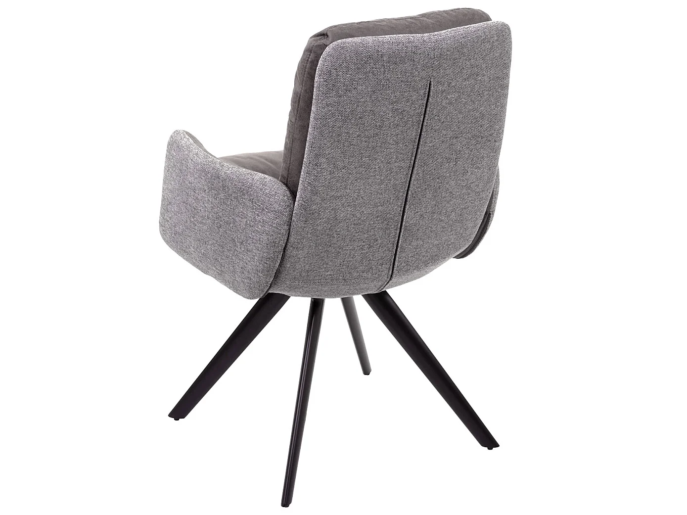 Chaise de salle à manger MCW-G66,  gris clair-gris, avec accoudoirs