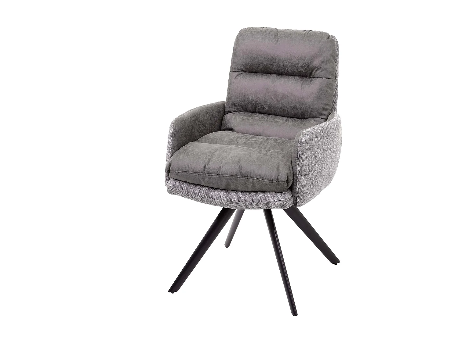 Eetkamerstoel MCW-G66,  lichtgrijs-grijs, met armleuning