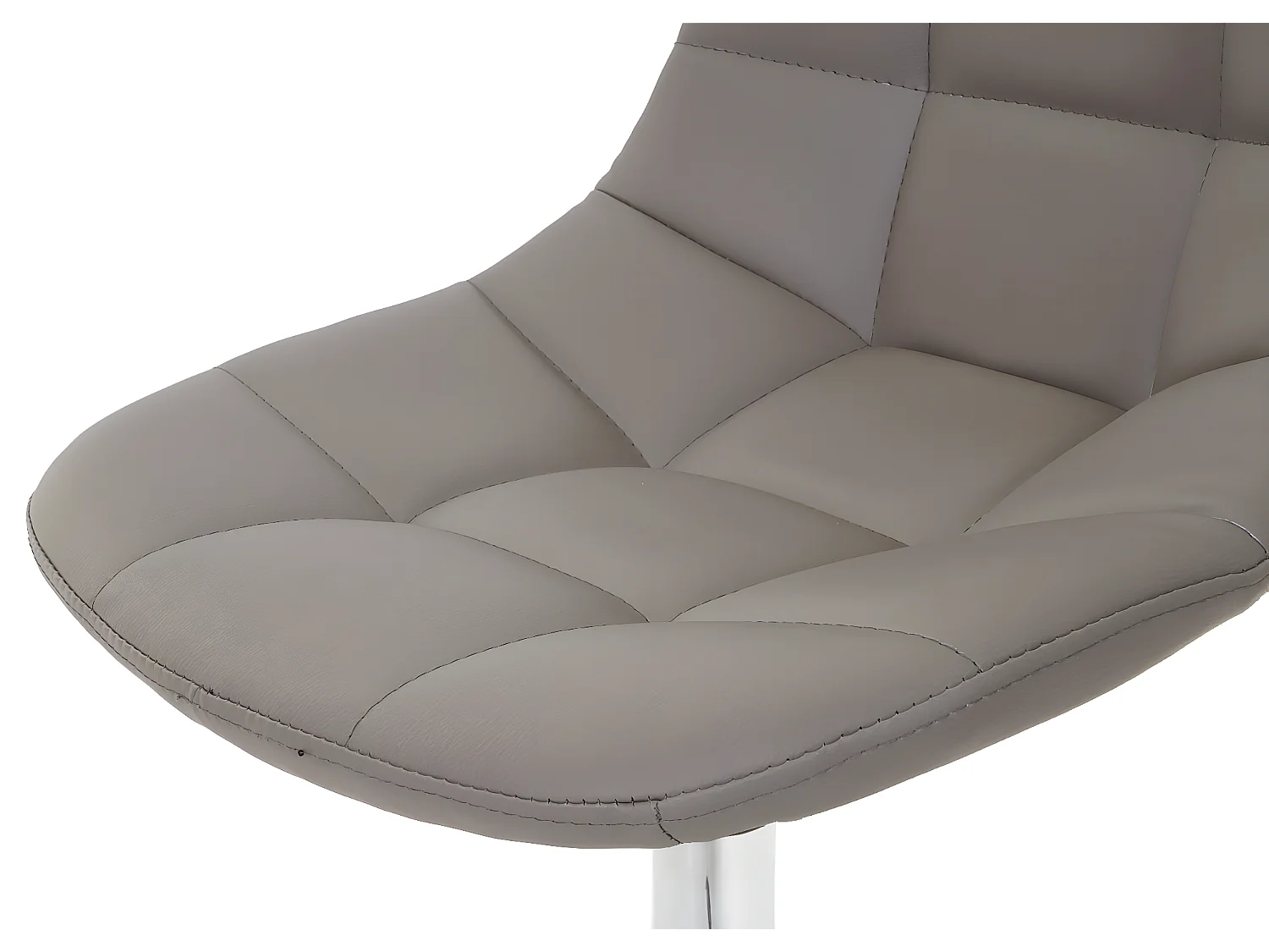 Chaise de salle à manger MCW-A60,  similicuir taupe, pied chromé