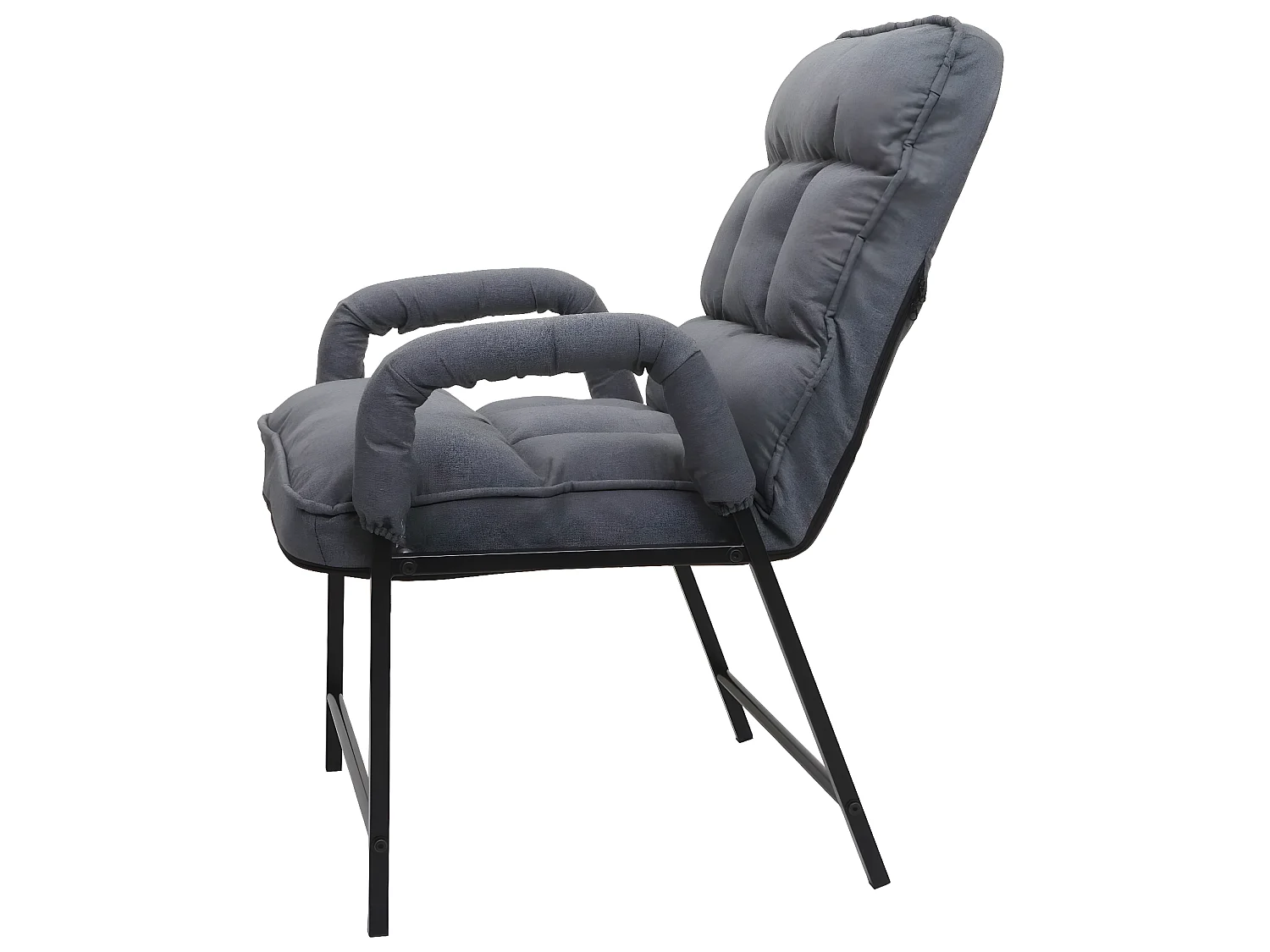 Chaise de salle à manger MCW-K40,  tissu/textile gris foncé