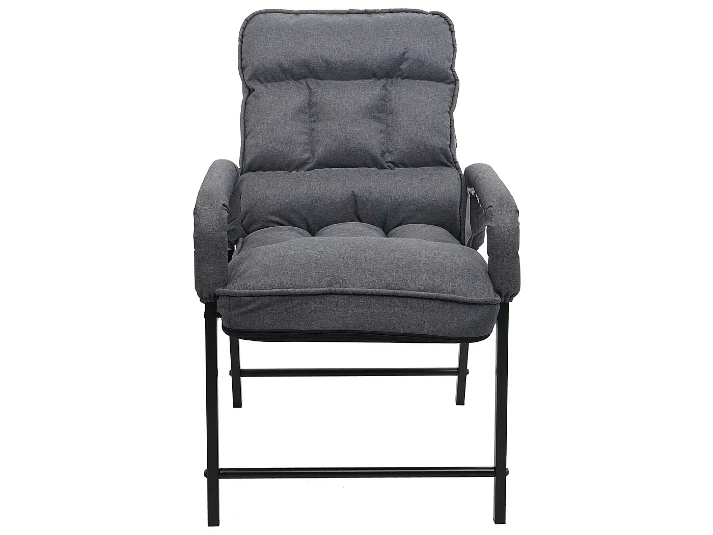 Chaise de salle à manger MCW-K40,  tissu/textile gris foncé