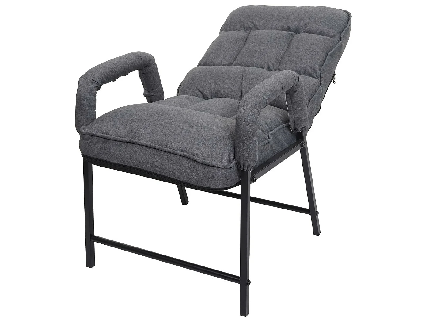 Chaise de salle à manger MCW-K40,  tissu/textile gris foncé