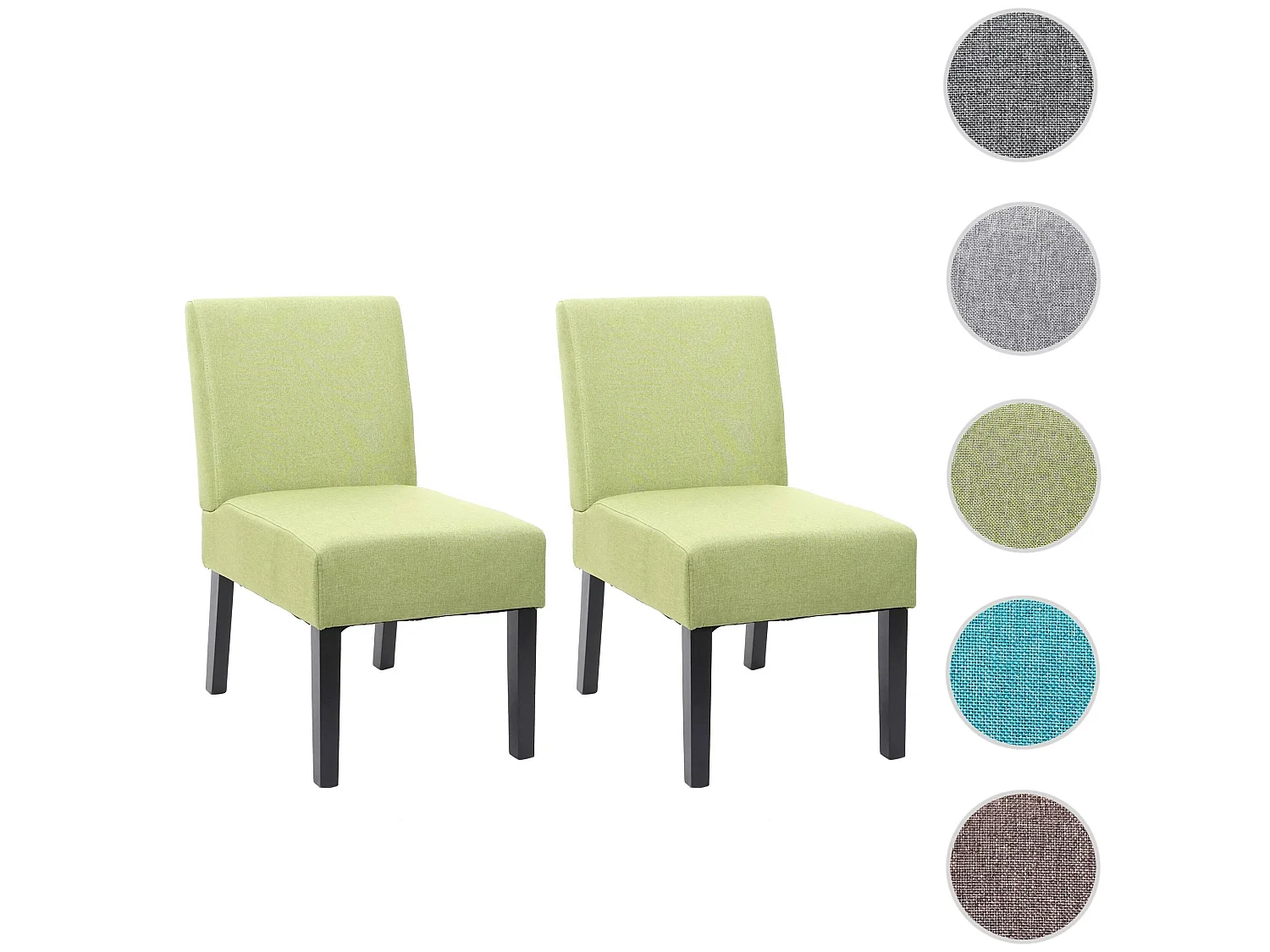 Eetkamerstoel MCW-F61 (set van 2),  groen