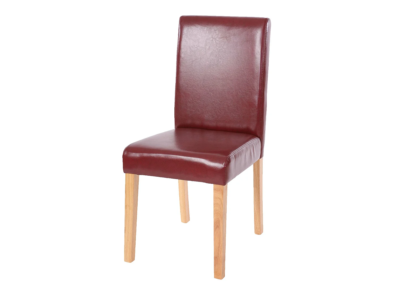Chaise de salle à manger Littau,  rouge-brun, pieds clairs