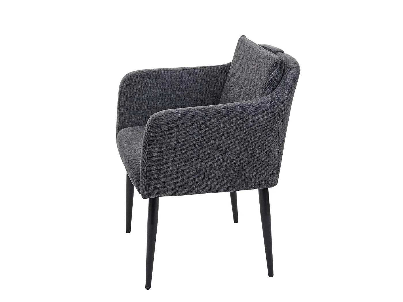 Set 6x poltrone sedie pranzo soggiorno Lounge MCW-H93 ~ tessuto grigio scuro