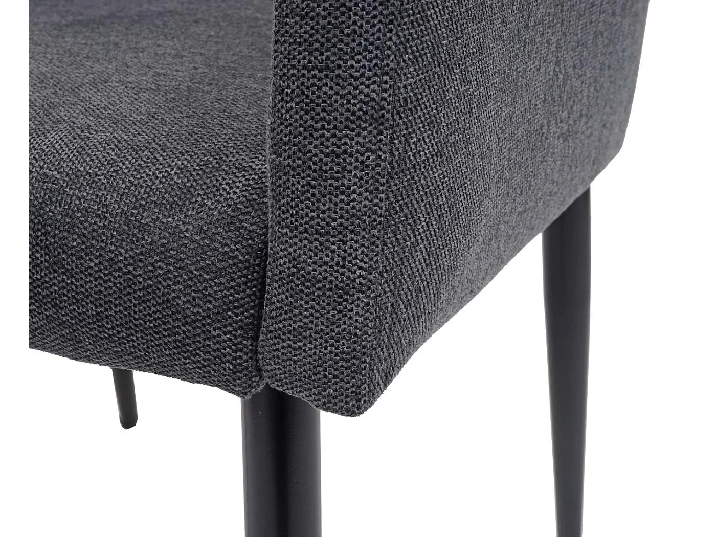 Set 6x poltrone sedie pranzo soggiorno Lounge MCW-H93 ~ tessuto grigio scuro